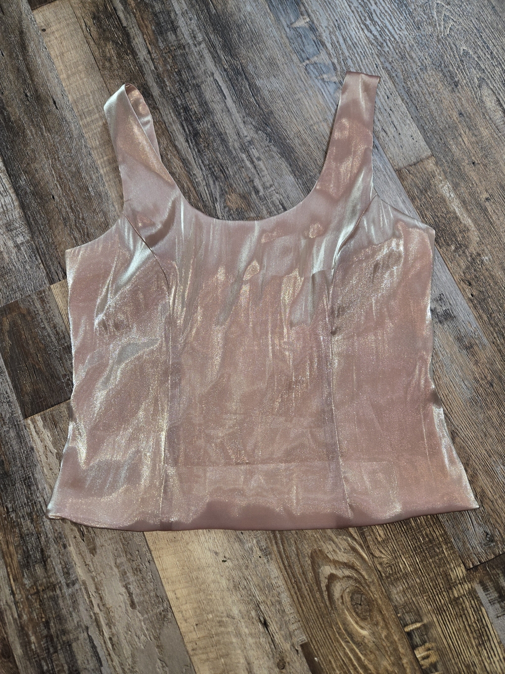 J.R Nites Shimmery Rose-Blend Scoop Neck Camisole